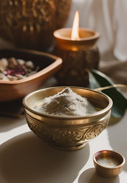 Encens de manne en poudre dans un sachet de 25 g, utilisé pour attirer l'argent, la prospérité et purifier l'espace