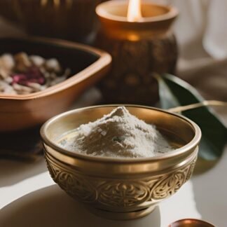 Encens de manne en poudre dans un sachet de 50g, utilisé pour attirer l'argent, la prospérité et purifier l'espace.